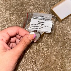 Size 10 Smokey topaz cubic zirconia ring